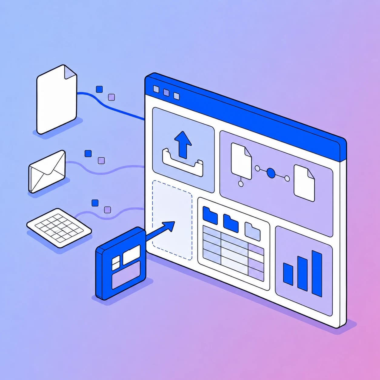 Illustration eines internen digitalen Werkzeugs